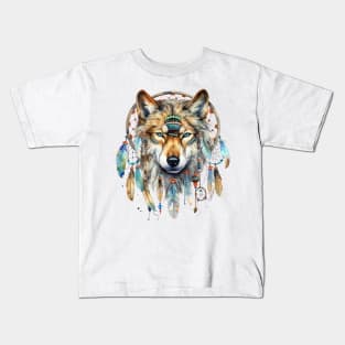 Native American Wolf Kids T-Shirt